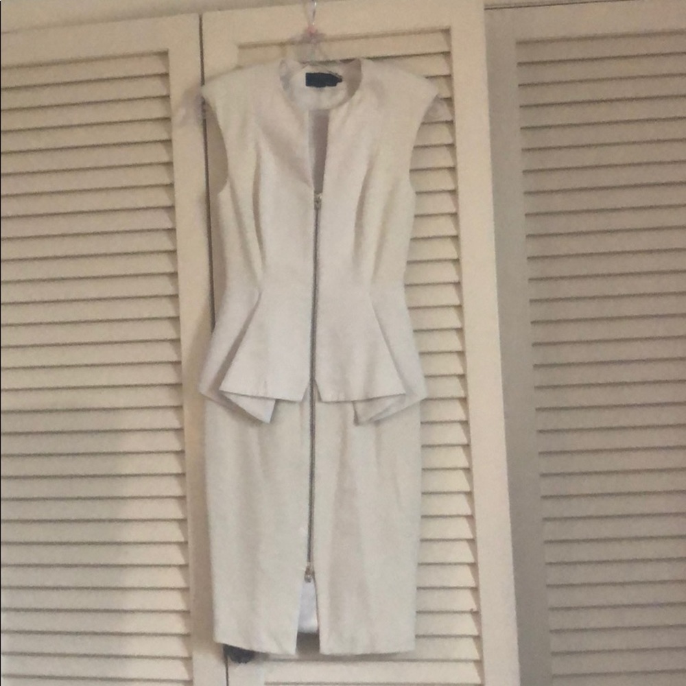 Ted Baker Cream Zipper dress